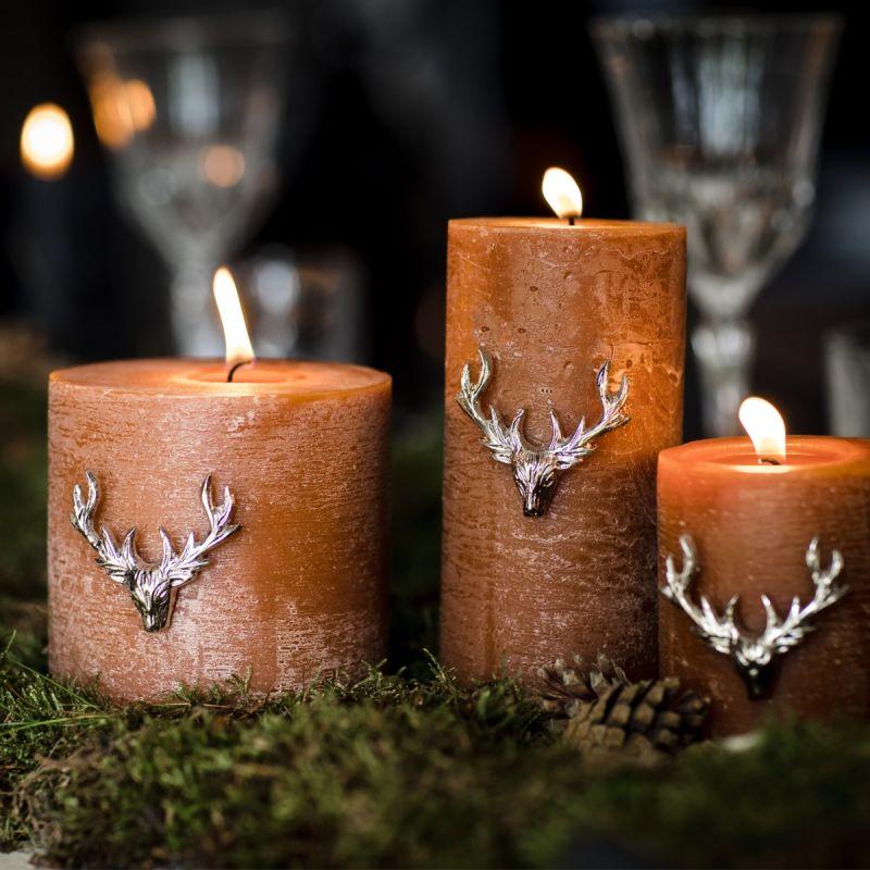 Culinary Concepts Set Of Three Small Stag Antler Candle Pins