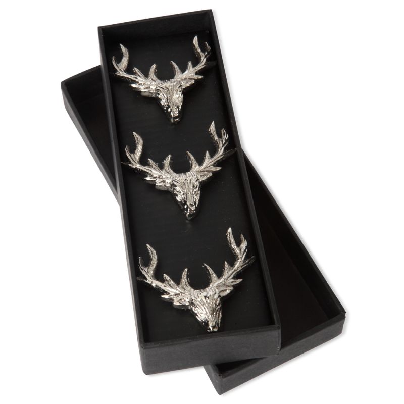 culinary concepts Set of Three Small Stag Antler Candle Pins