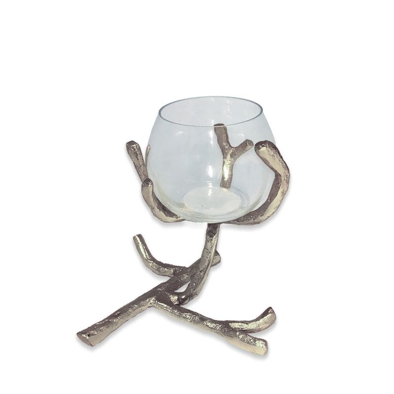 culinary concepts Silver Branch Single Tea Light Holder