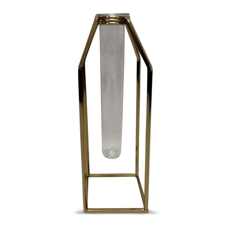 culinary concepts Single Oversized Test Tube Vase with Gold Stand