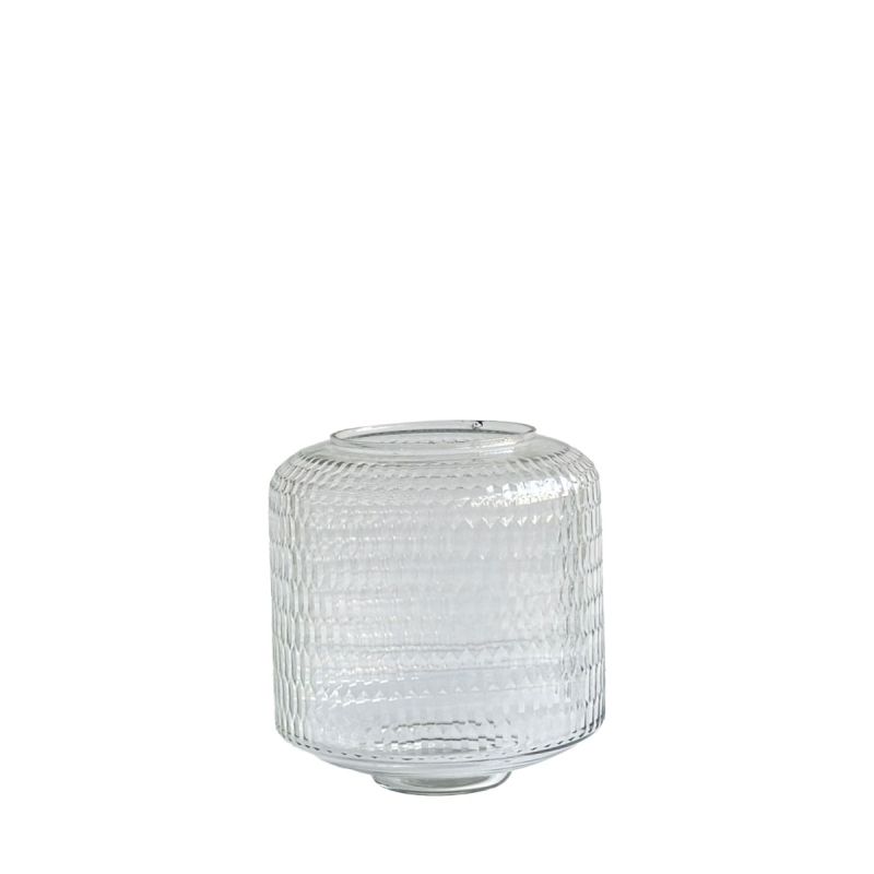 culinary concepts Small Clear Rice Handcut Glass Jar Vase