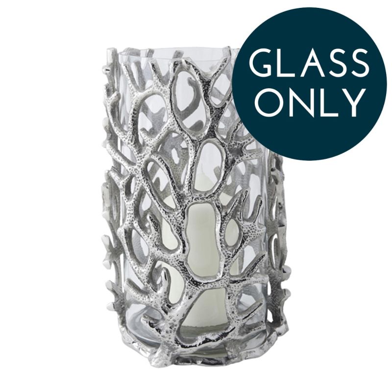 culinary concepts Small Coral Hurricane Lantern | REPLACEMENT GLASS ONLY