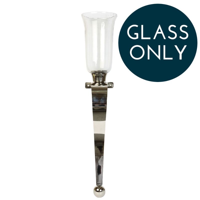 culinary concepts Small Curved Candle Sconce | REPLACEMENT GLASS ONLY