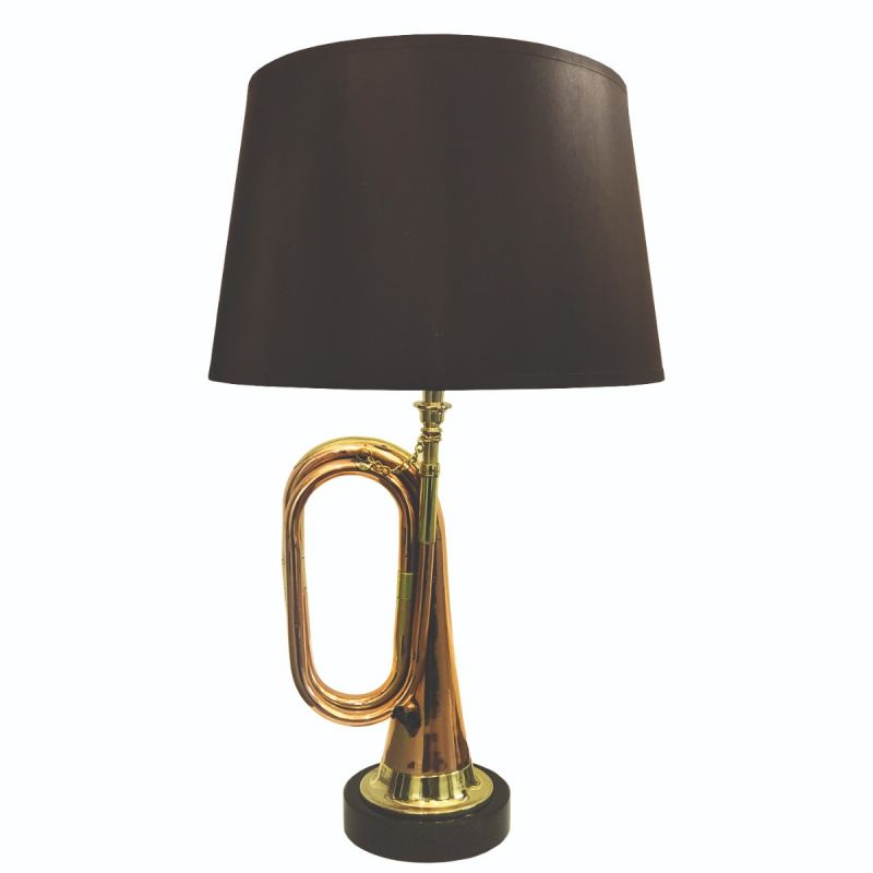 culinary concepts Small Hanover Bugle Lamp with Black Shade