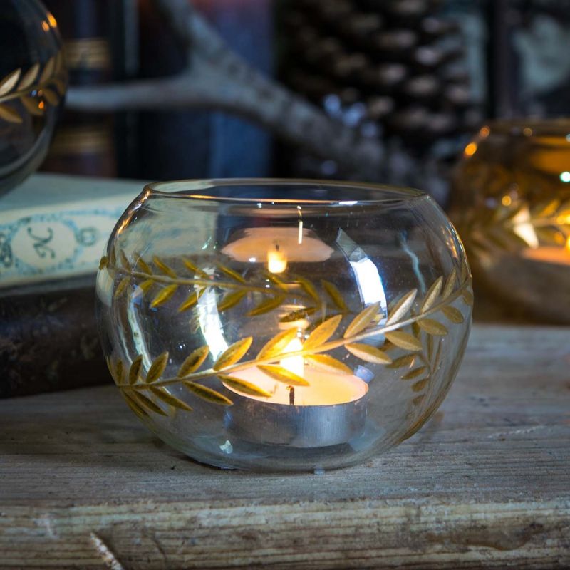 culinary concepts Small Tea Light Holder - Clear Lustre