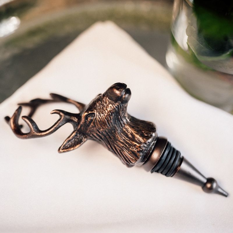 Culinary Concepts Stag Bottle Stopper - Bronze Finish