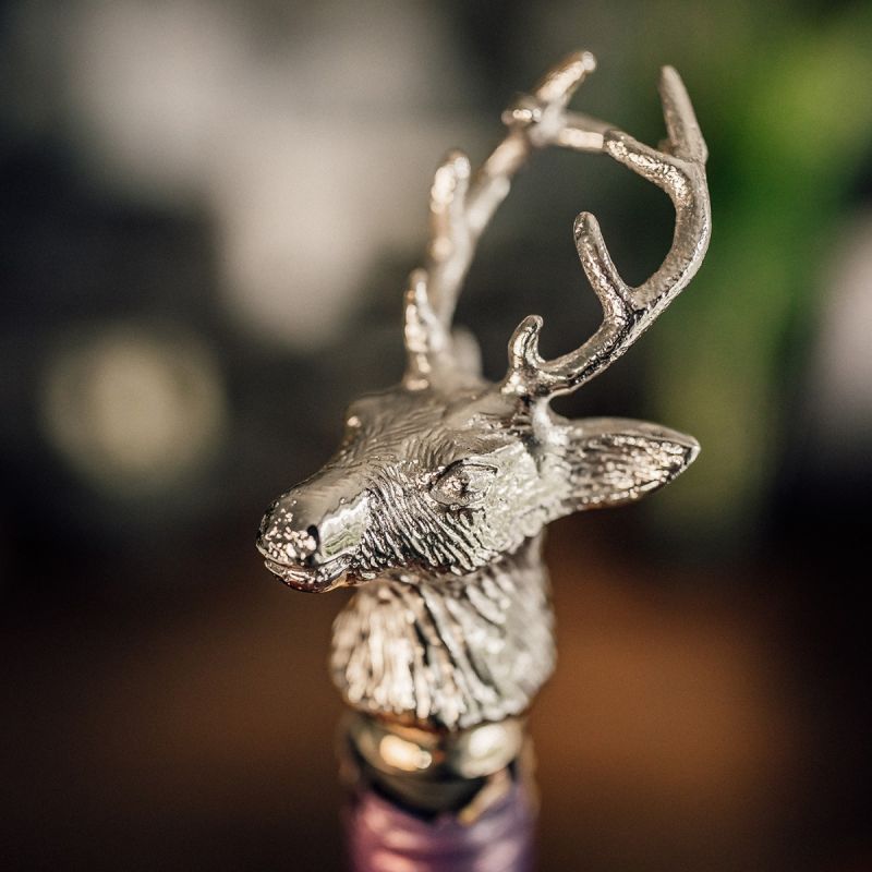 Culinary Concepts Stag Bottle Stopper - Nickel Finish