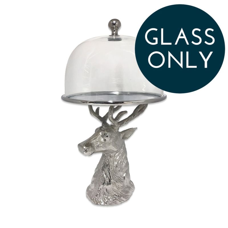 culinary concepts Stag Head Cake Plate with Glass Dome | REPLACEMENT GLASS ONLY