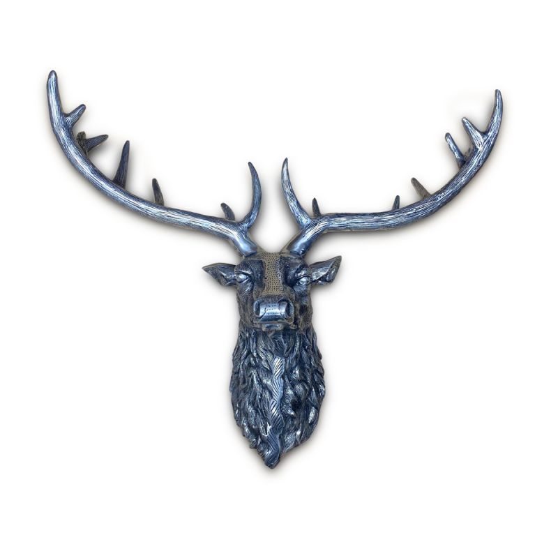 Culinary Concepts Stag Head Wall Decor - Silver Finish