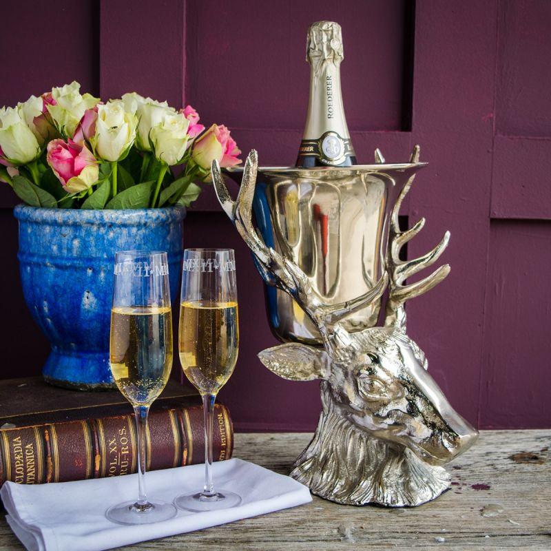 culinary concepts Stag Head with Bell Shaped Bottle Cooler