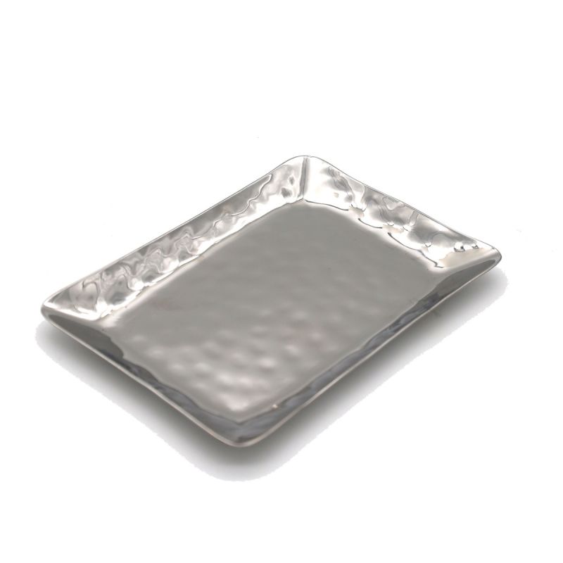 culinary concepts Stainless Steel Hammered Ciabatta Side Plate (6 inch)