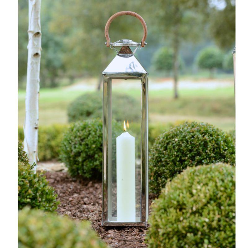 Culinary Concepts Stainless Steel Medium Tall Venetian Lantern With Wooden Handle