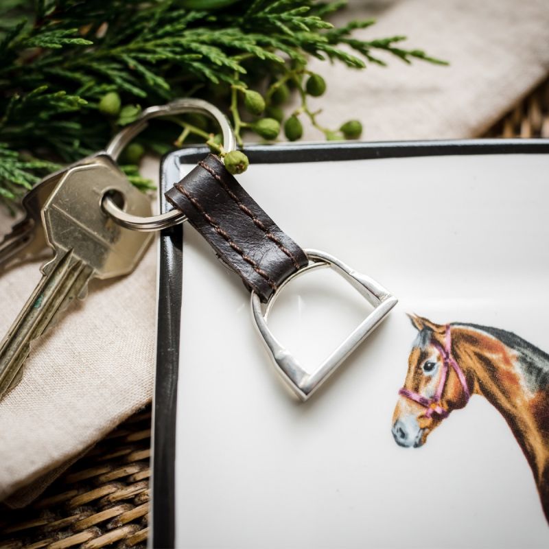 Culinary Concepts Stirrup Keyring With Leather Detail