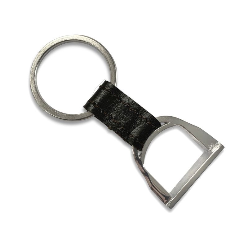 culinary concepts Stirrup Keyring with Leather Detail