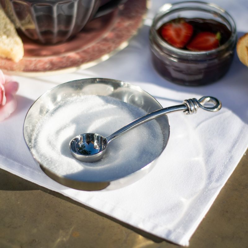 Culinary Concepts Sugar Bowl & Polished Knot Spoon Set