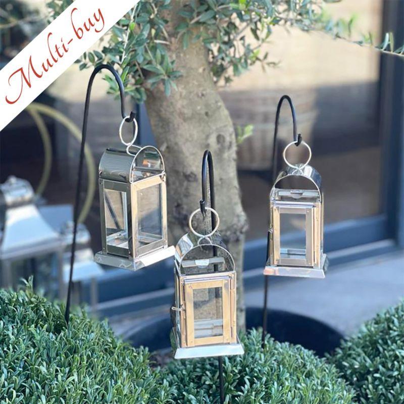 culinary concepts Three Mini Arch Tea Light Lanterns & Black Matt Stakes | MULTI-BUY