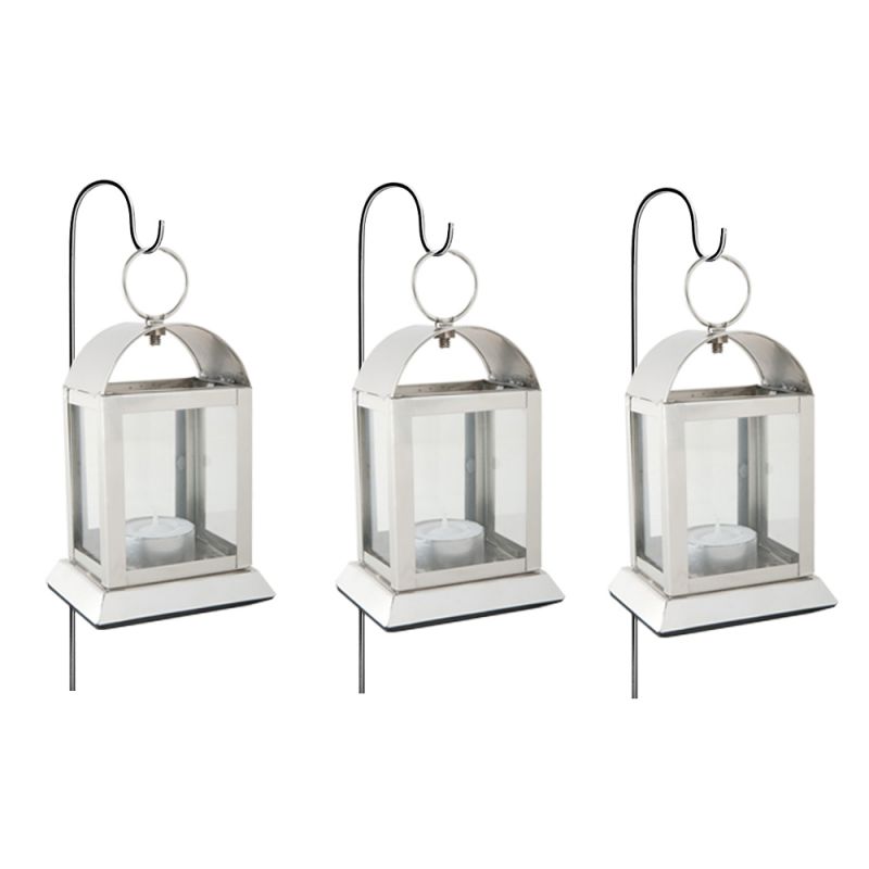 culinary concepts Three Mini Arch Tea Light Lanterns & Stakes | MULTI-BUY
