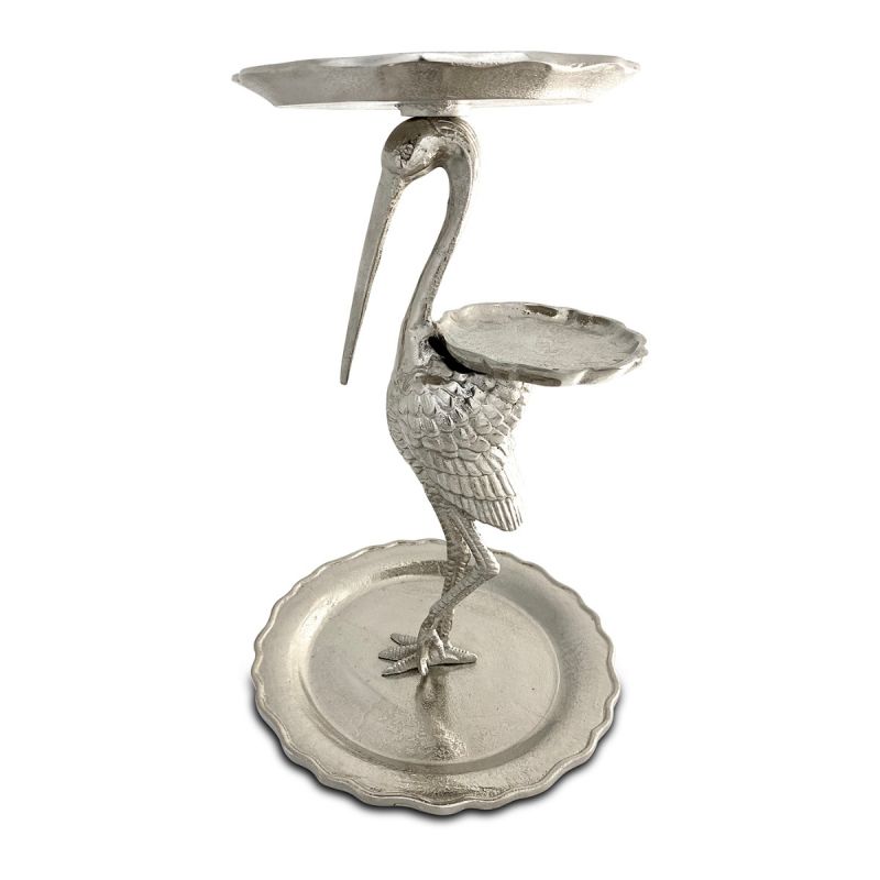culinary concepts Three-Tier Stork Cake Stand - Silver Finish