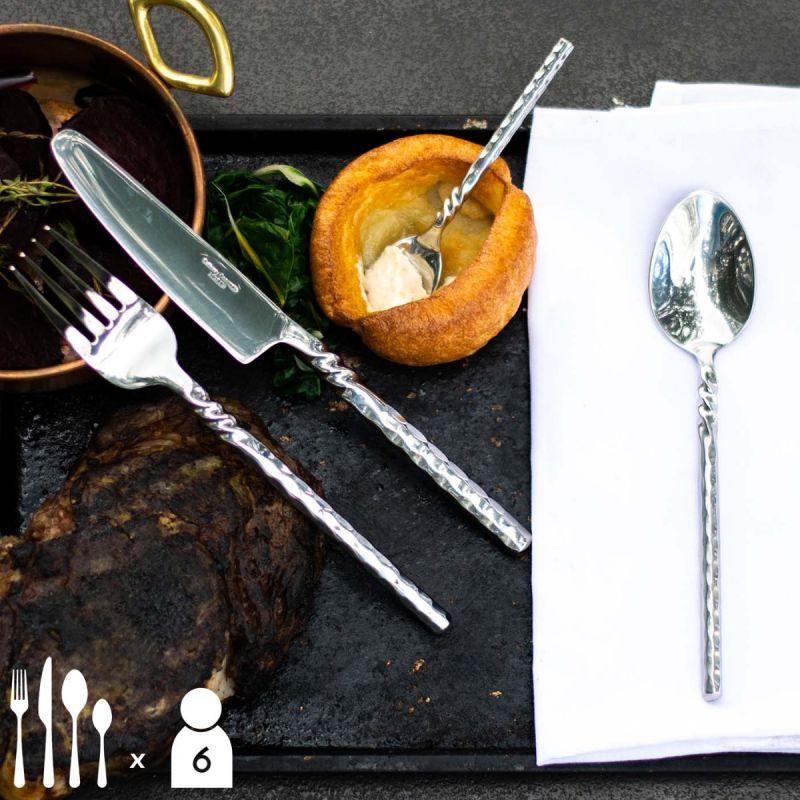 Culinary Concepts Twist Neck 24 Piece Cutlery Set | HANDMADE TO ORDER