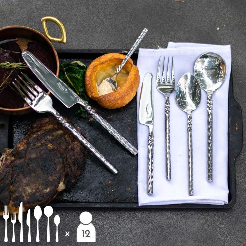Culinary Concepts Twist Neck 84 Piece Cutlery Set | HANDMADE TO ORDER