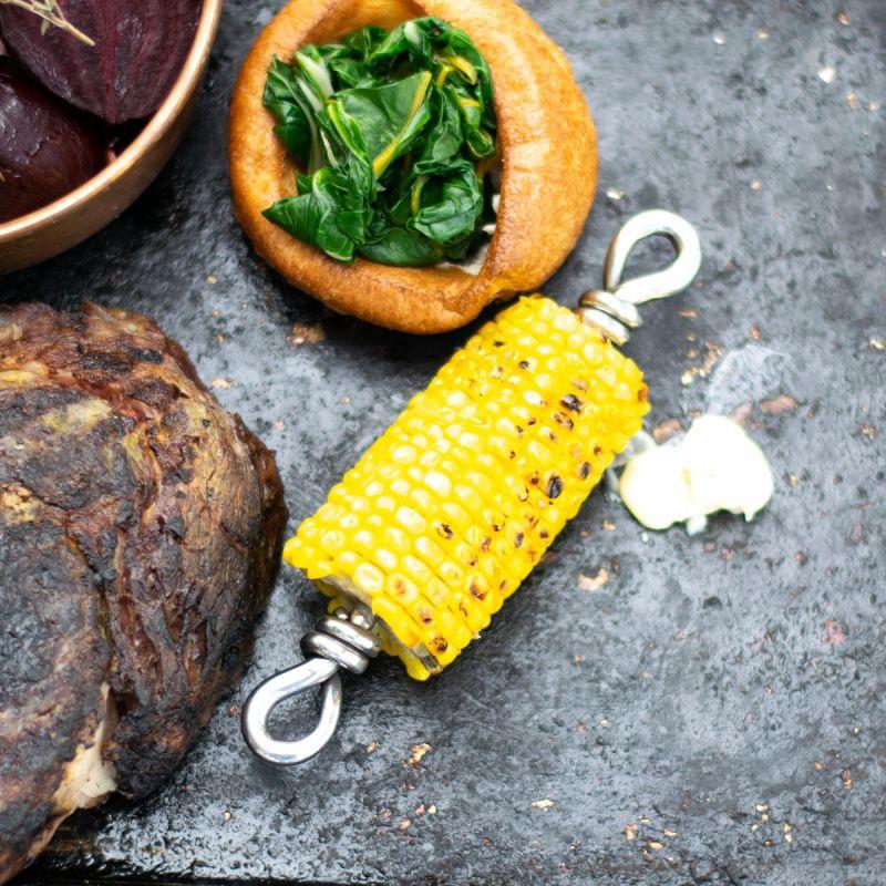 Culinary Concepts Two Pairs Of Polished Knot Corn On The Cob Skewers