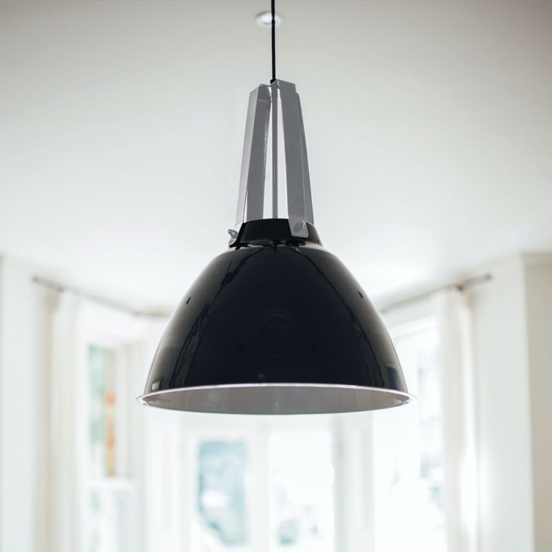 Culinary Concepts Two Tone Domed Industrial Pendant - Black Dome