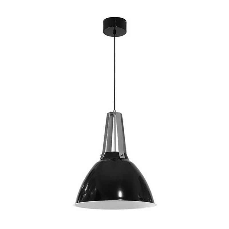 culinary concepts Two Tone Domed Industrial Pendant - Black Dome