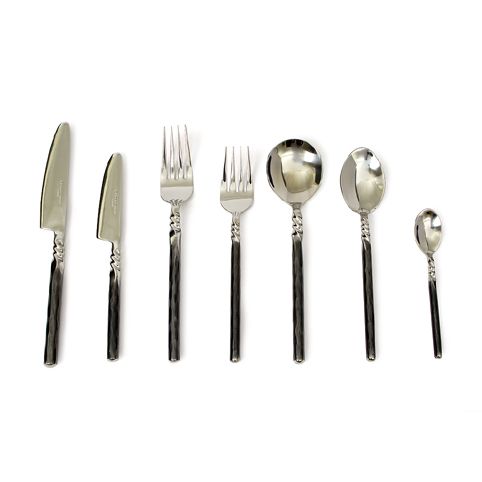 culinary concepts Unpolished Twist Neck 42 Piece Cutlery Set | HANDMADE TO ORDER