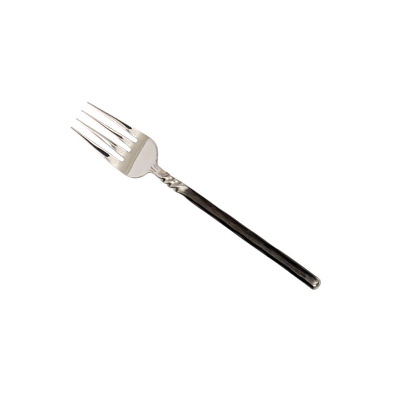 culinary concepts Unpolished Twist Neck Dessert / Appetiser Fork | HANDMADE TO ORDER