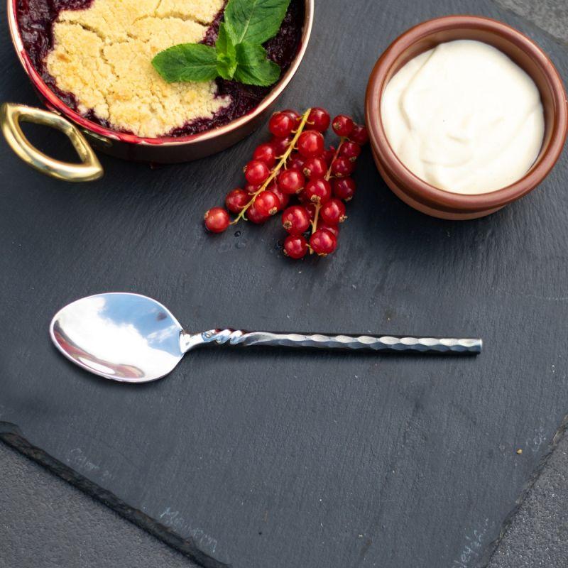 Culinary Concepts Unpolished Twist Neck Dessert Spoon