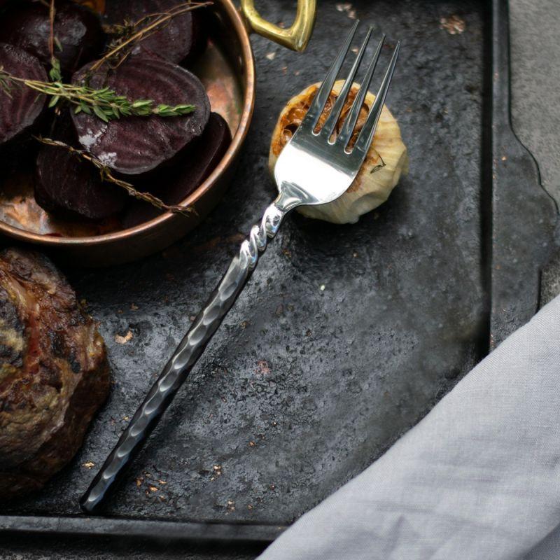 Culinary Concepts Unpolished Twist Neck Dinner Fork