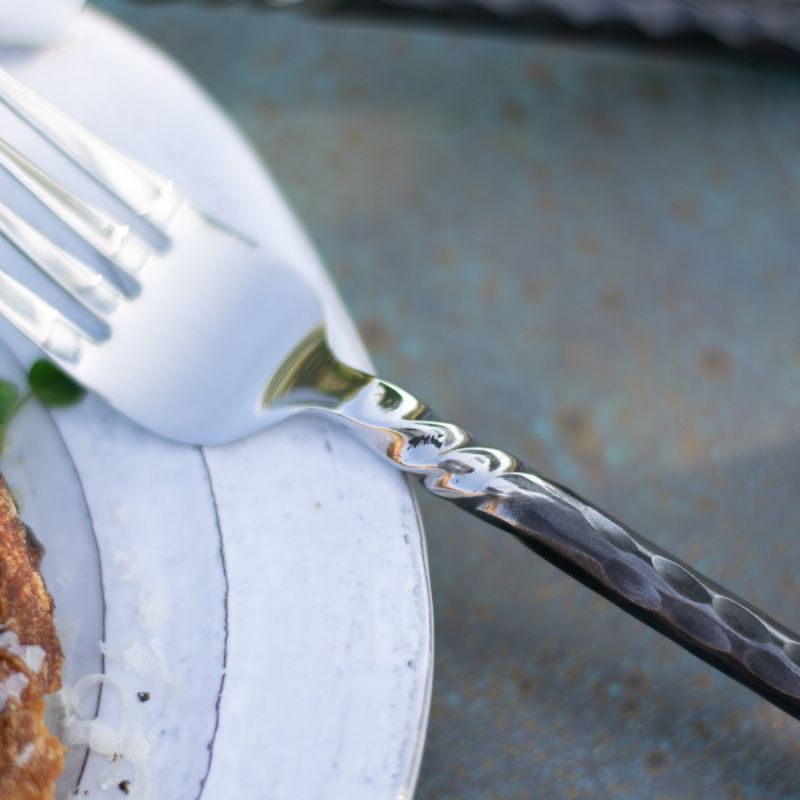 Culinary Concepts Unpolished Twist Neck Dinner Fork