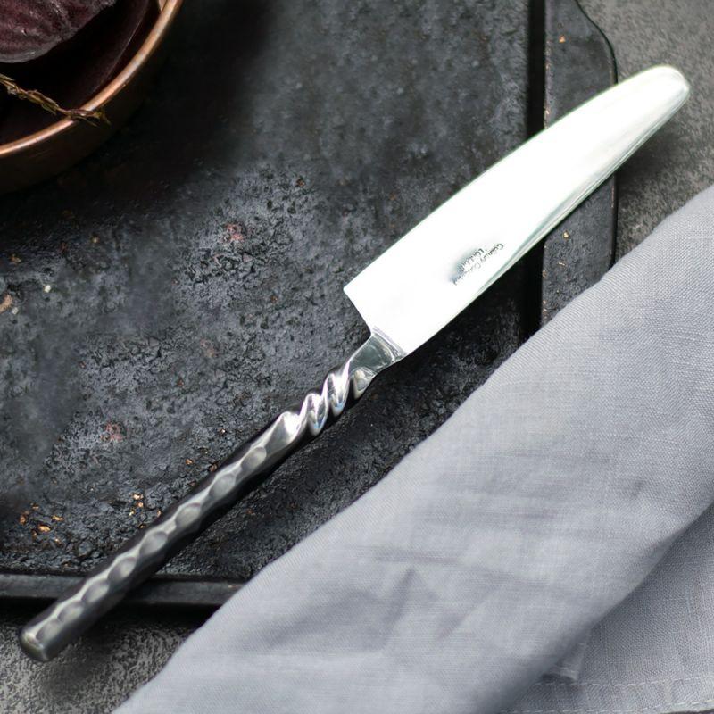 Culinary Concepts Unpolished Twist Neck Dinner Knife