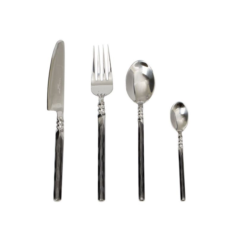 culinary concepts Unpolished Twist Neck Four Piece Place Setting