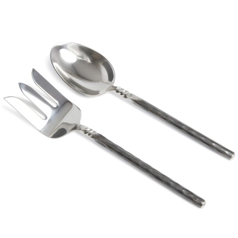 culinary concepts Unpolished Twist Neck Large Salad Servers