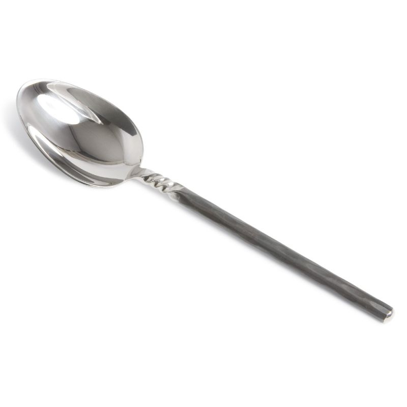 culinary concepts Unpolished Twist Neck Medium Serving Spoon | HANDMADE TO ORDER