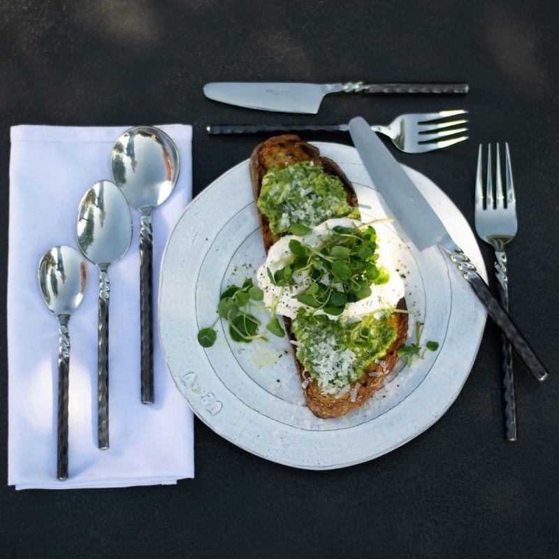 Culinary Concepts Unpolished Twist Neck Seven Piece Place Setting | HANDMADE TO ORDER