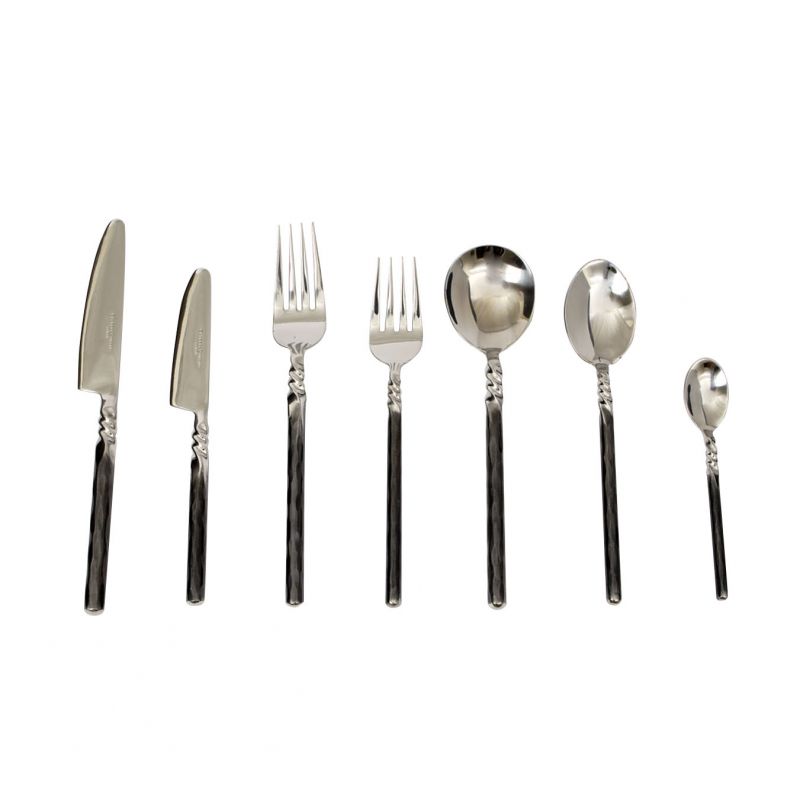 culinary concepts Unpolished Twist Neck Seven Piece Place Setting | HANDMADE TO ORDER