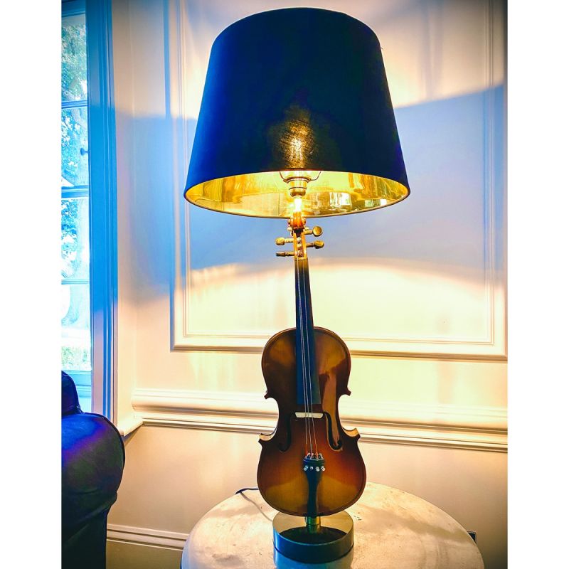 Culinary Concepts Violin Table Lamp With Black Shade