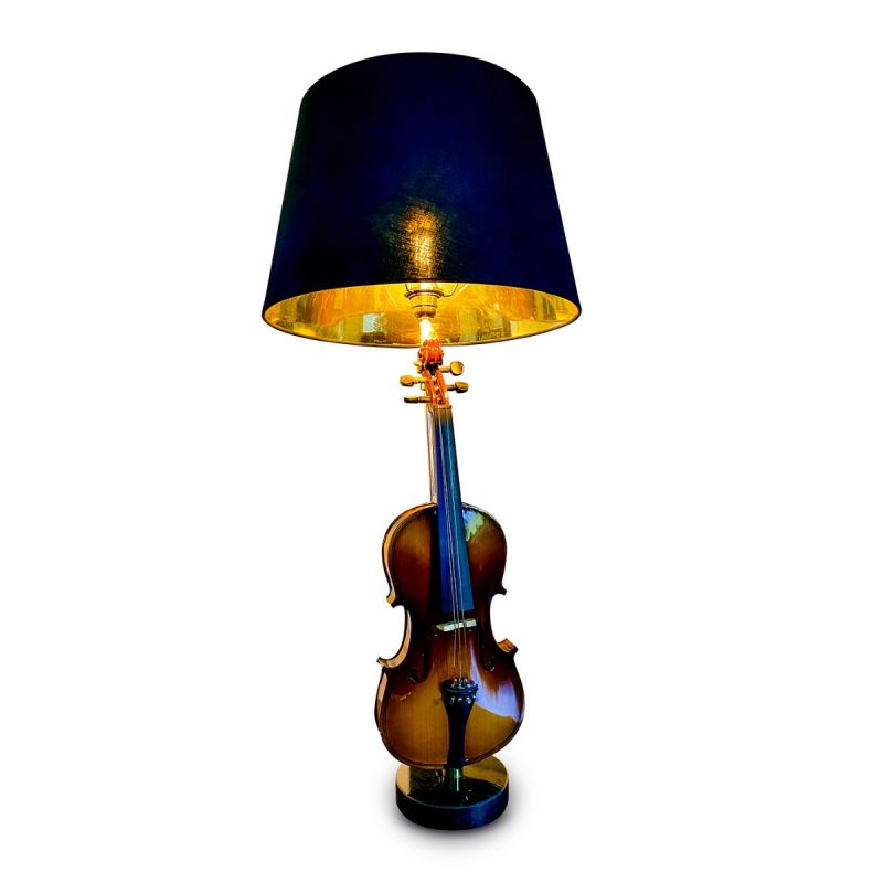 culinary concepts Violin Table Lamp with Black Shade
