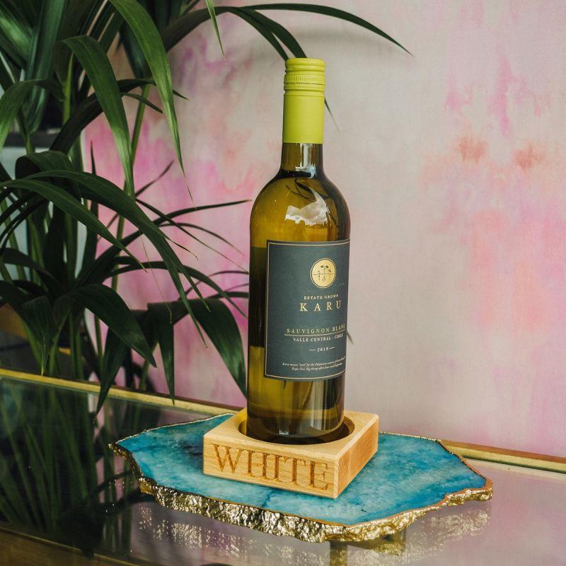 Culinary Concepts 'White' Beech Wood Single Bottle Stand
