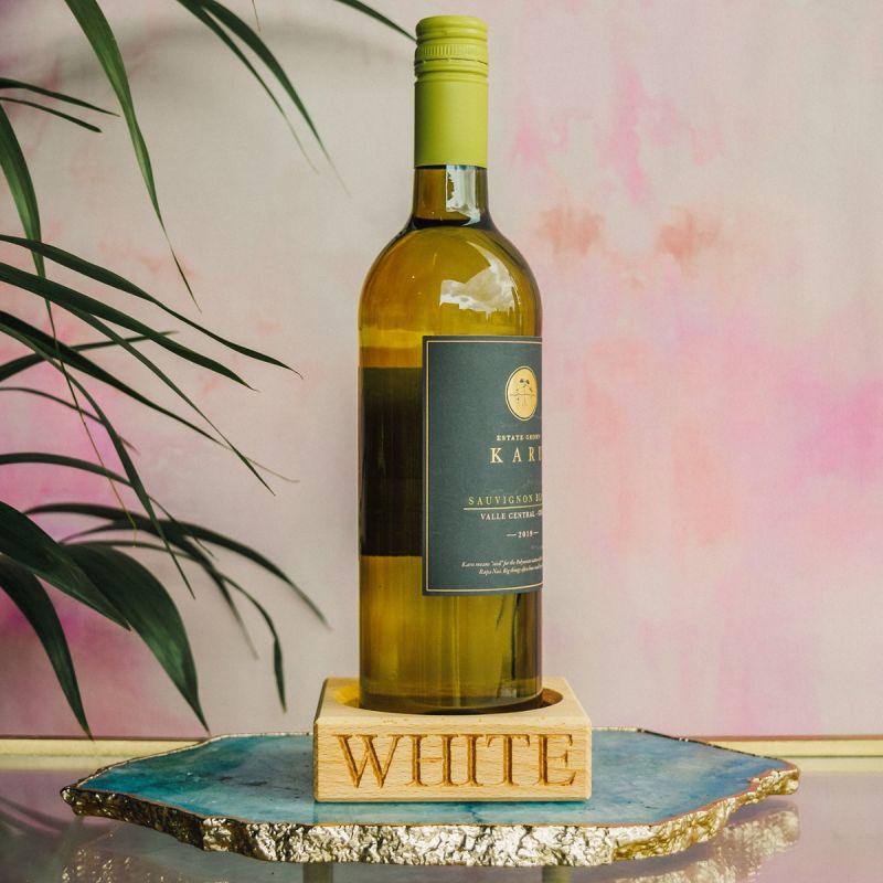 Culinary Concepts 'White' Beech Wood Single Bottle Stand