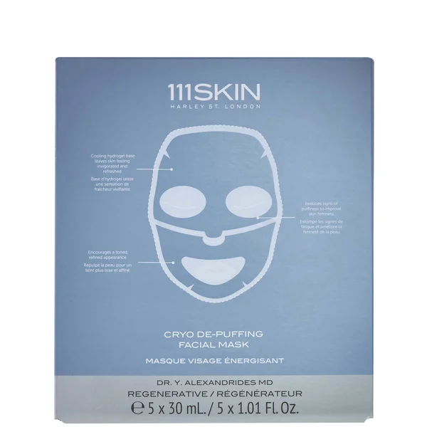 cult 111SKIN Cryo De-Puffing Energy Mask Box (Pack of 5)