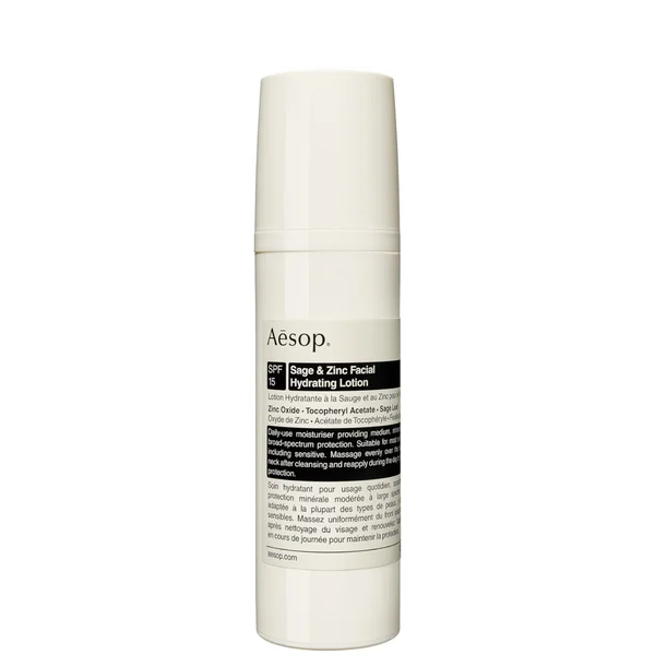 cult Aesop Sage and Zinc Facial Hydrating Lotion SPF15 50ml