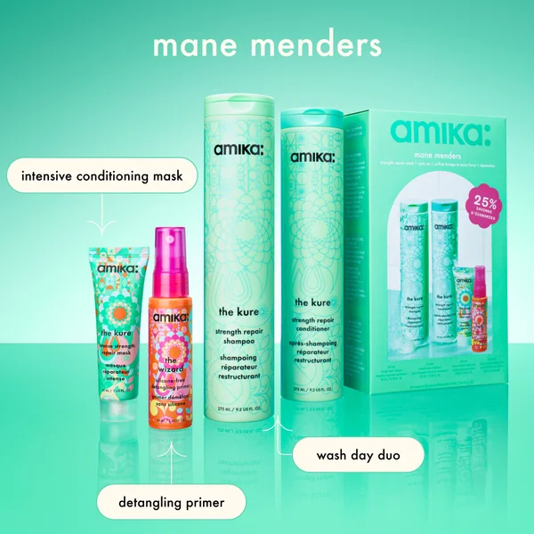 Cult Amika Mane Menders Strength Repair Wash + Care Set