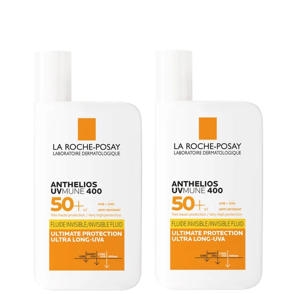 cult Anthelios UVMune 400 Invisible Fluid Non-Perfumed Suncream SPF50+ Duo