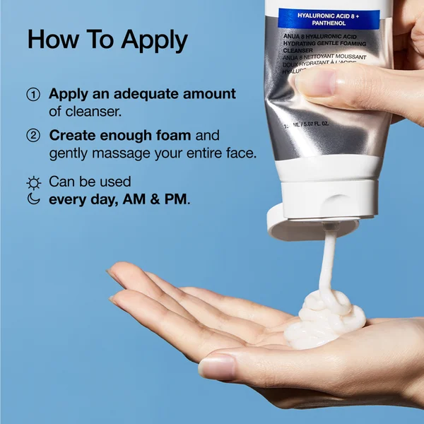 Cult Anua 8 Hyaluronic Acid Hydrating Gentle Foaming Cleanser 150ml