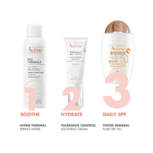 Cult Avène Very High Protection Tinted Mineral Fluid SPF50+ Sun Cream For Intolerant Skin 40ml