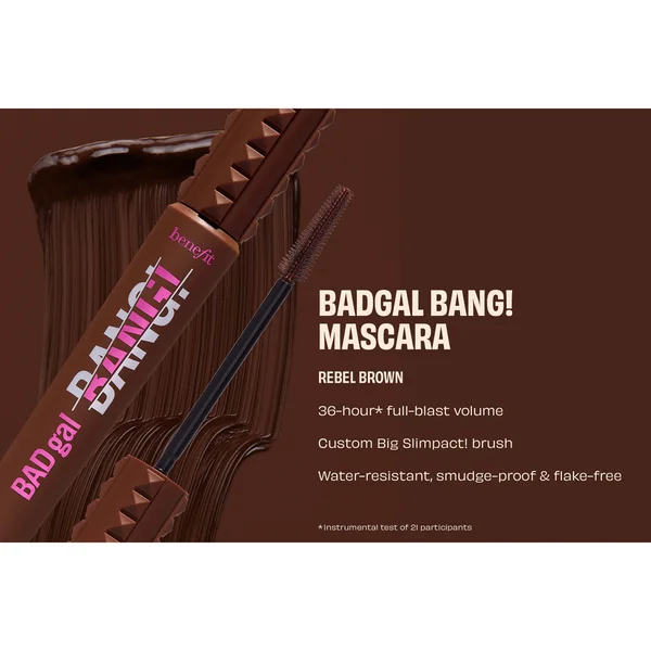 Cult Benefit Limited Edition BADgal BANG Volumising Mascara - Rebel Brown 8.5g