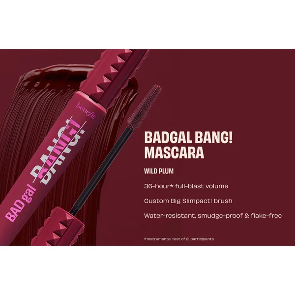 Cult Benefit Limited Edition BADgal BANG Volumising Mascara - Wild Plum 8.5g